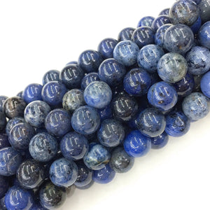 Natural Blue Sunset Stone Round Shape Beads Healing Energy Gemstone Loose Beads  for DIY Jewelry Making AAA Quality
