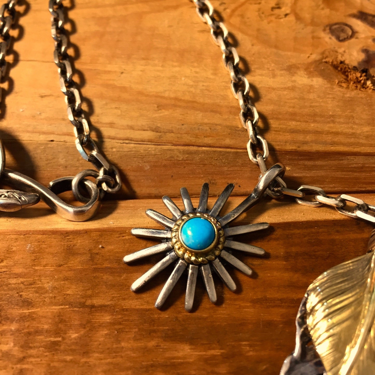 Japan Takahashi Goro Silver Feather Leather Necklace Right Feathers 66x14mm Retro Sterling 925 Silver Hip Hop style Necklace Fashion Pendant