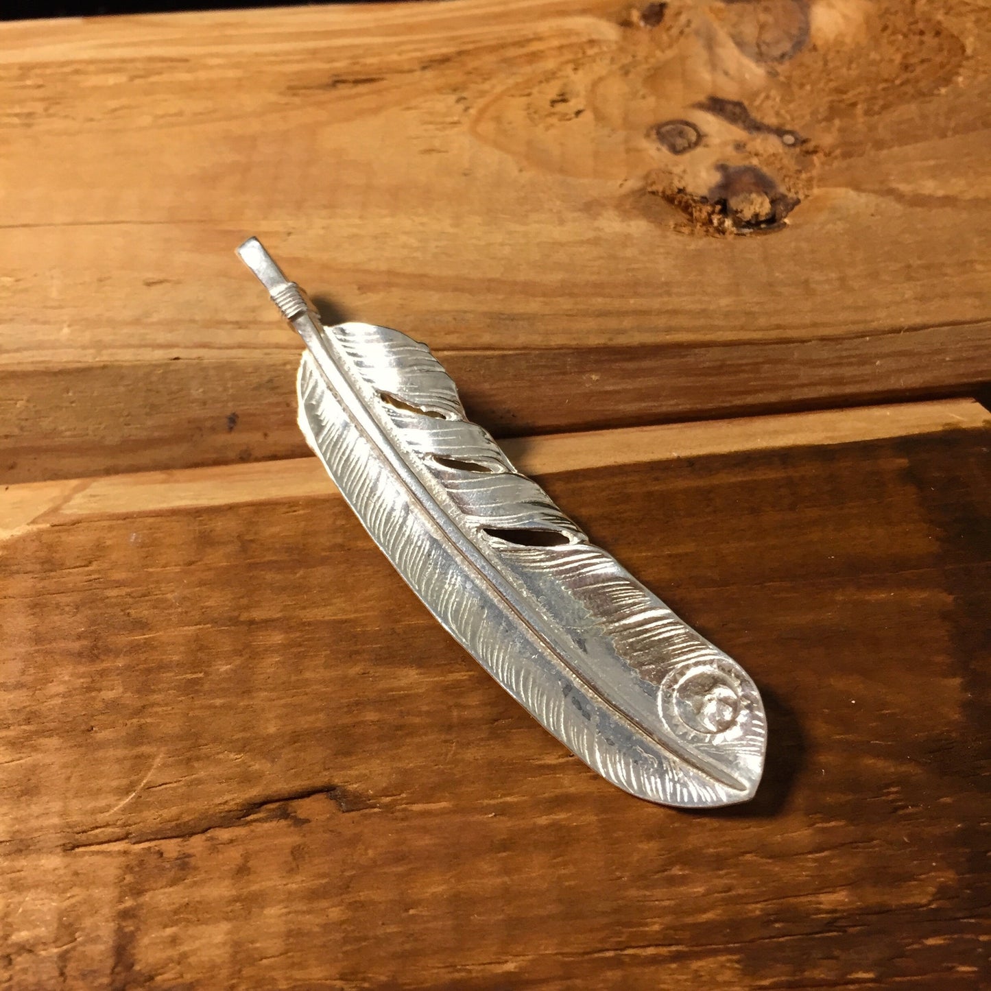 Japan Takahashi Goro 1 Right Feather Silver 66x14mm Turquoise 5x7mm 925 Sterling Feather DIY Jewelry Marking Design for Necklace Earrings
