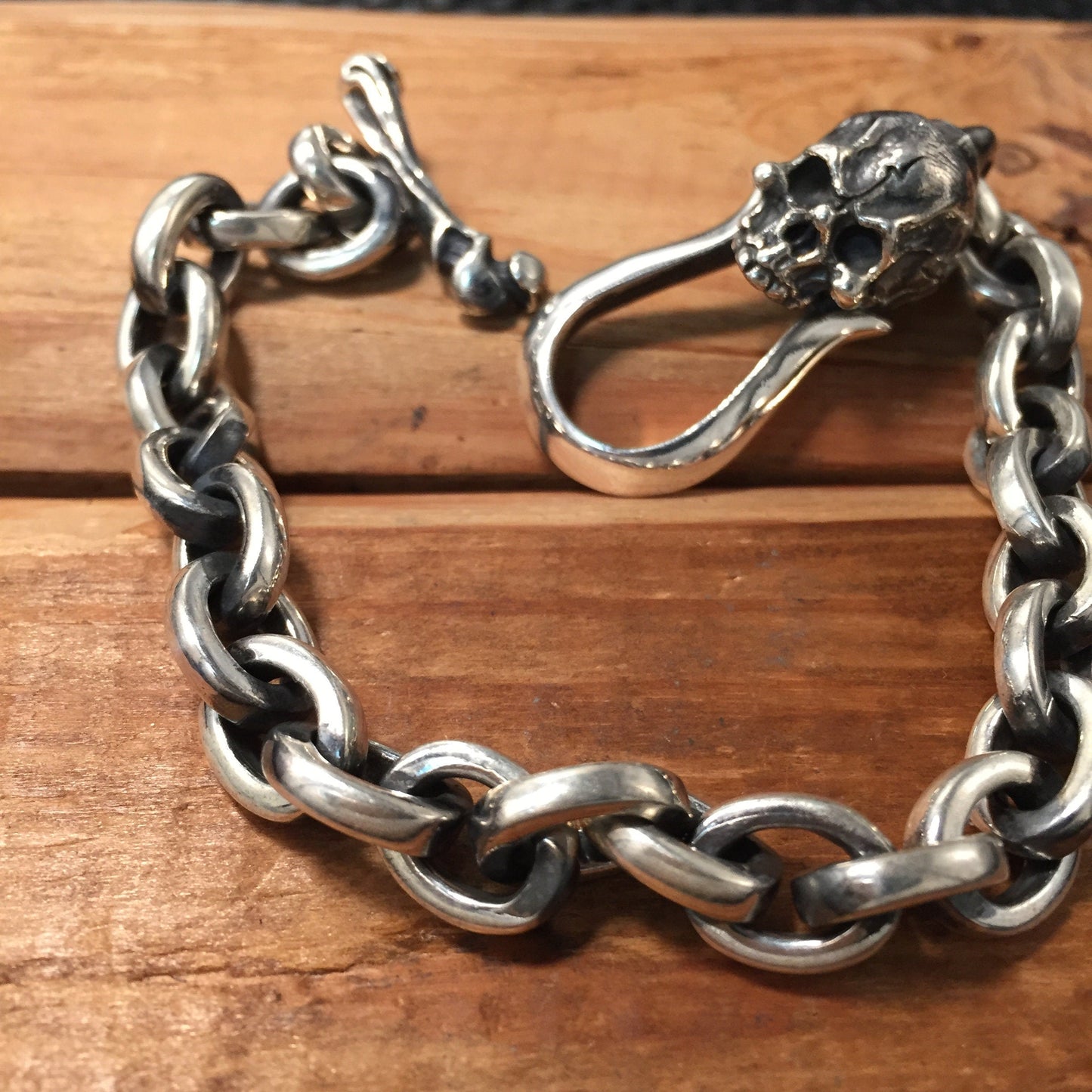 Retro Silver Skull Bracelet Wedding Engagement Bracelet Man Women Boy Girl Bracelet 925 Sterling Silver Fashion Bracelet Jewelry Gift