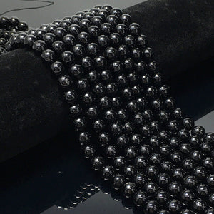 Natural Black Tourmaline Round Beads Healing Gemstone Loose Bead for DIY Jewelry MakingAAA Quality 6mm 8mm 10mm 12mm