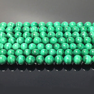 Natural Green Malachite Highly Polished Round Beads Energy Gemstone Loose Beads for DIY Jewelry MakingAAAAA Best Quality
