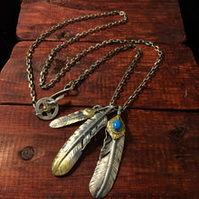 Load image into Gallery viewer, Japan Takahashi Goro Retro John Mayer Necklace Feather Necklace Set 925 Silver
