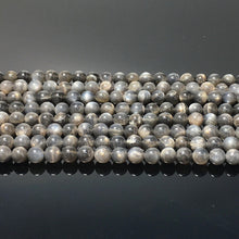 Load image into Gallery viewer, Natural Gray Sunstone or Moonstone Round Beads Energy Gemstone Loose Beads for DIY Jewelry Making Design  AAAAA Quality 6mm 8mm 10mm
