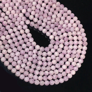 Natural Purple Kunzite Round Smooth beads Energy Healing Gemstone Loose Beads  for DIY Jewelry Making AAA Quality 6mm 8mm