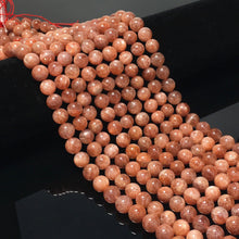 Load image into Gallery viewer, Natural Sunstone or Orange Moonstone Round Beads Energy Gemstone Loose Beads for DIY Jewelry Making Design  AAAAA Quality 6mm 8mm
