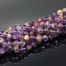 Load image into Gallery viewer, Natural Amethyst Phantom Quartz Beads Healing Gemstone Loose Bead DIY Jewelry Making Design AAA Quality 6mm 8mm 10mm
