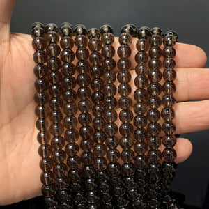 Natural Smoky Quartz Highly Polished Round Beads Healing Energy Gemstone Loose Beads for DIY Jewelry Making Design  AAAAA Quality