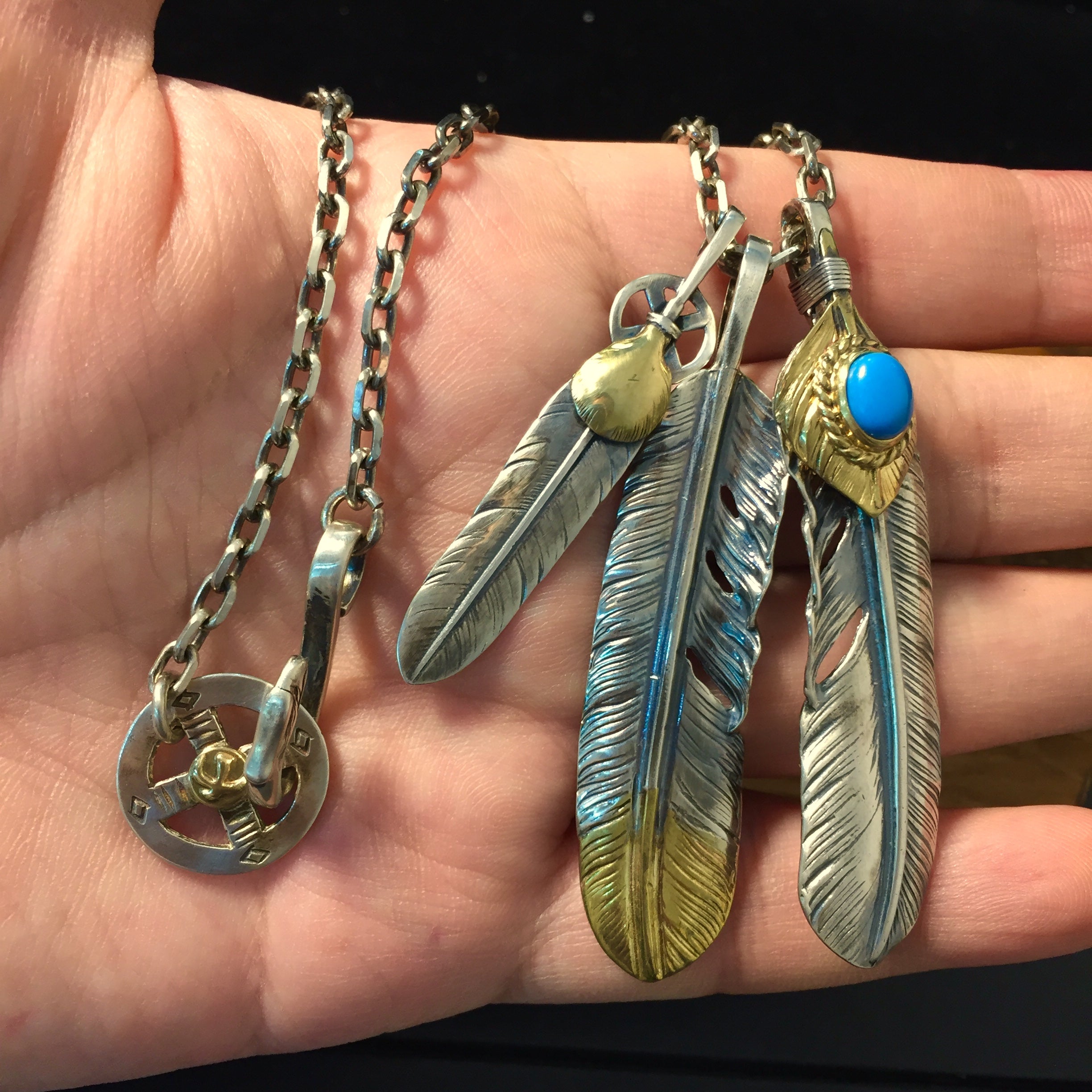 Japan Takahashi Goro Retro John Mayer Necklace Feather Necklace