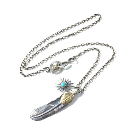 Retro Silver Takahashi Goro Feather Necklace Set