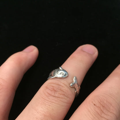 Classic Fish Retro 925 Sterling Silver Ring