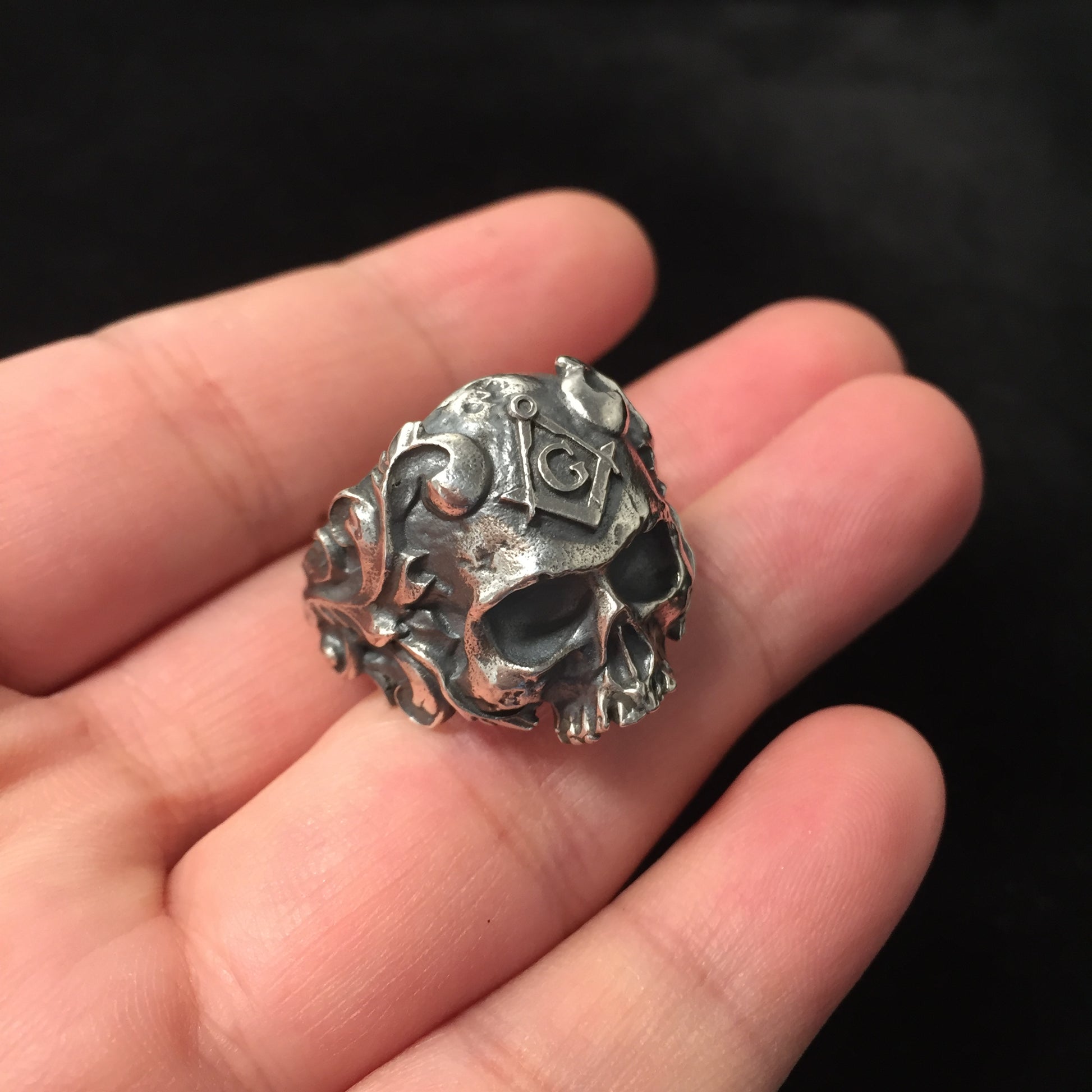 Retro Skull 925 Sterling Silver Ring