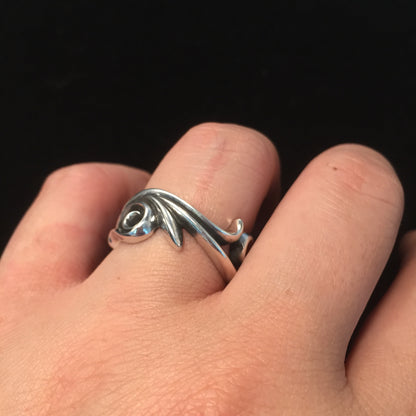 Leaf Ring Retro 925 Sterling Silver