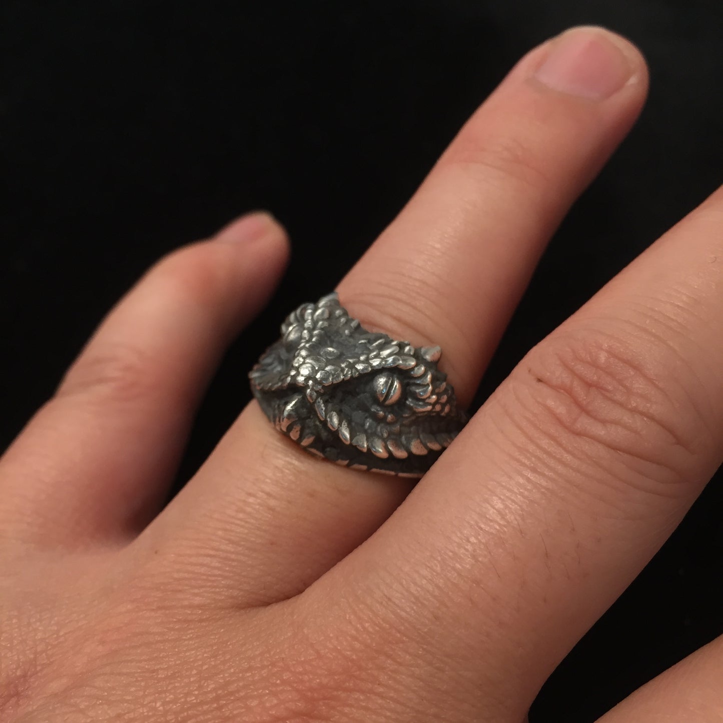 Snake Head Retro 925 Sterling Silver Ring