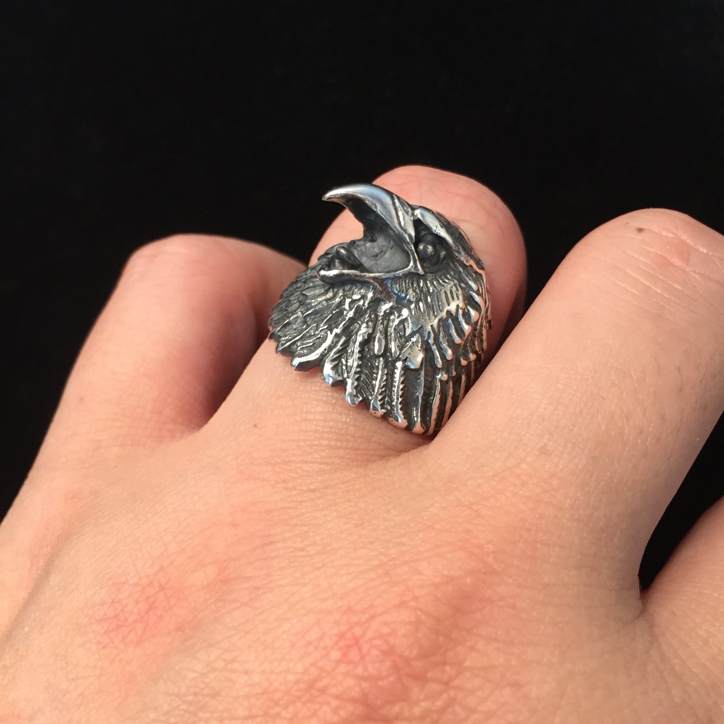 Eagle Head 925 Sterling Silver Retro Ring