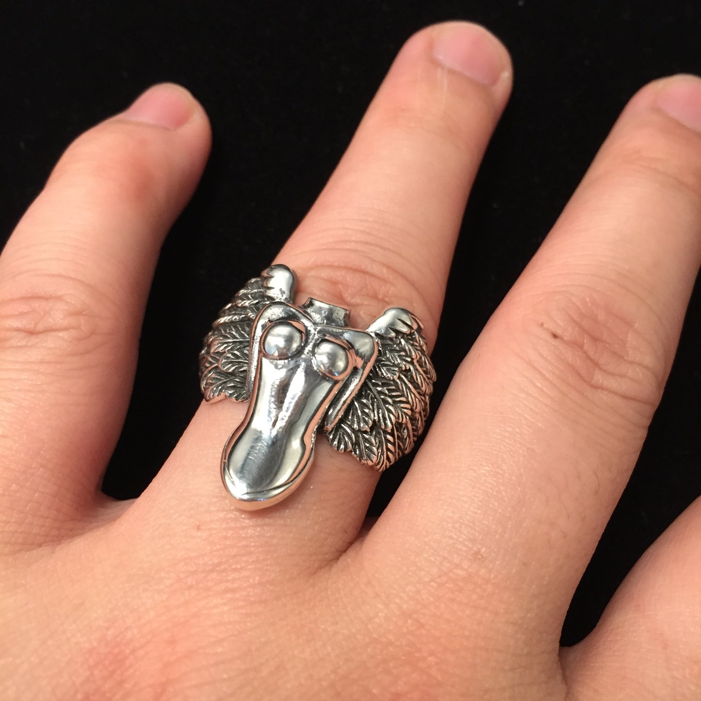 Angle Wings Retro 925 Sterling Silver Ring