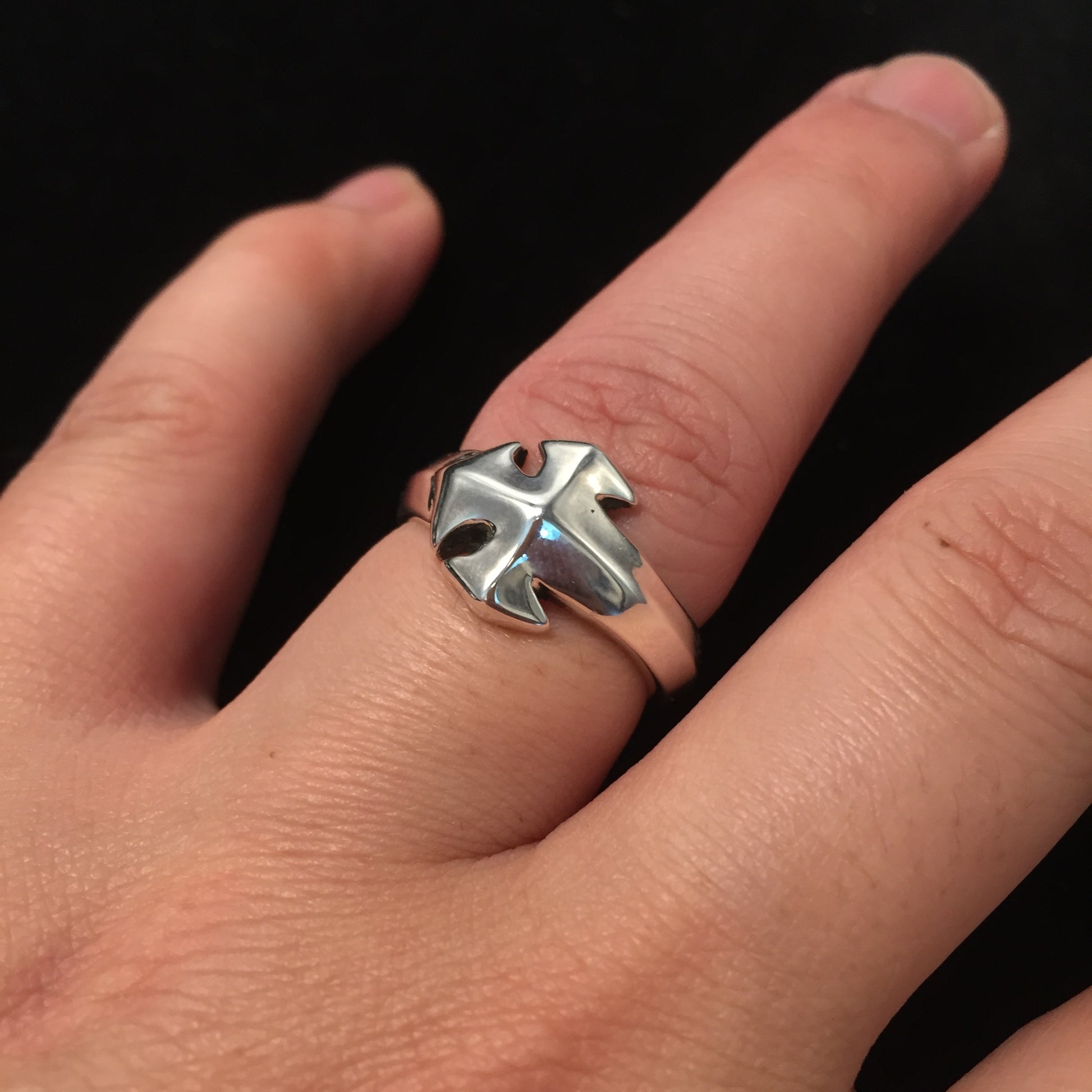 Retro 925 Sterling Silver Small Cross Ring