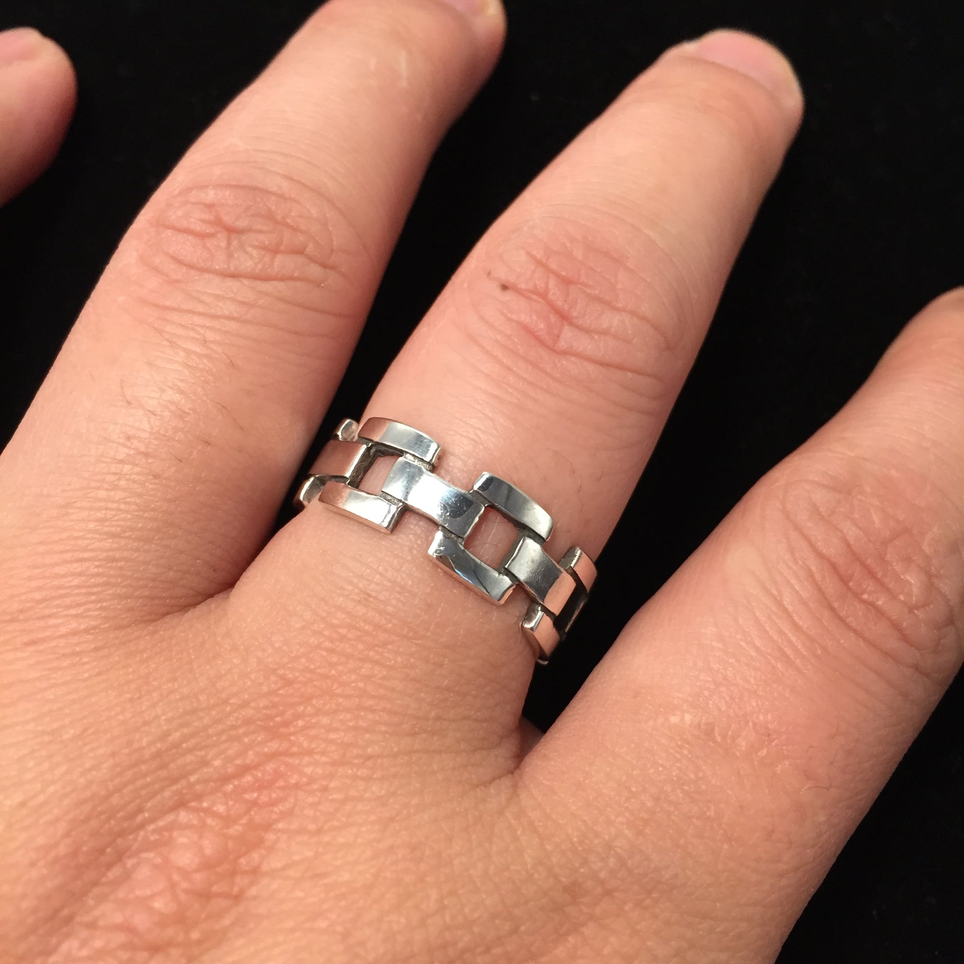 Chain Ring Retro 925 Sterling Silver