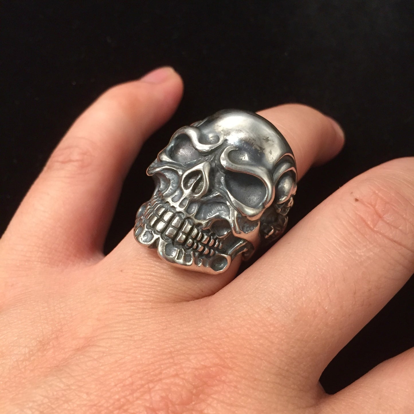 Retro 925 Sterling Silver Skull Ring