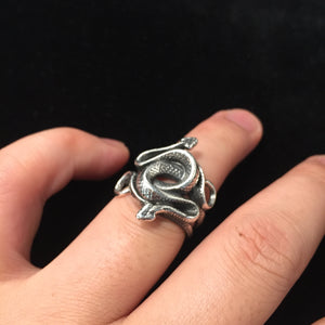 Retro 925 Sterling Silver Snakes Ring