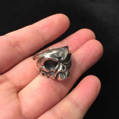 925 Sterling Silver Big Teeth Skull Ring