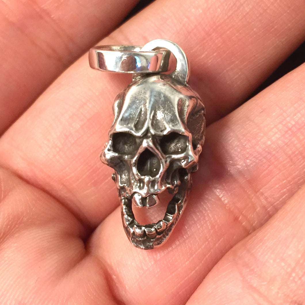Skull Pendant Retro Sterling Silver