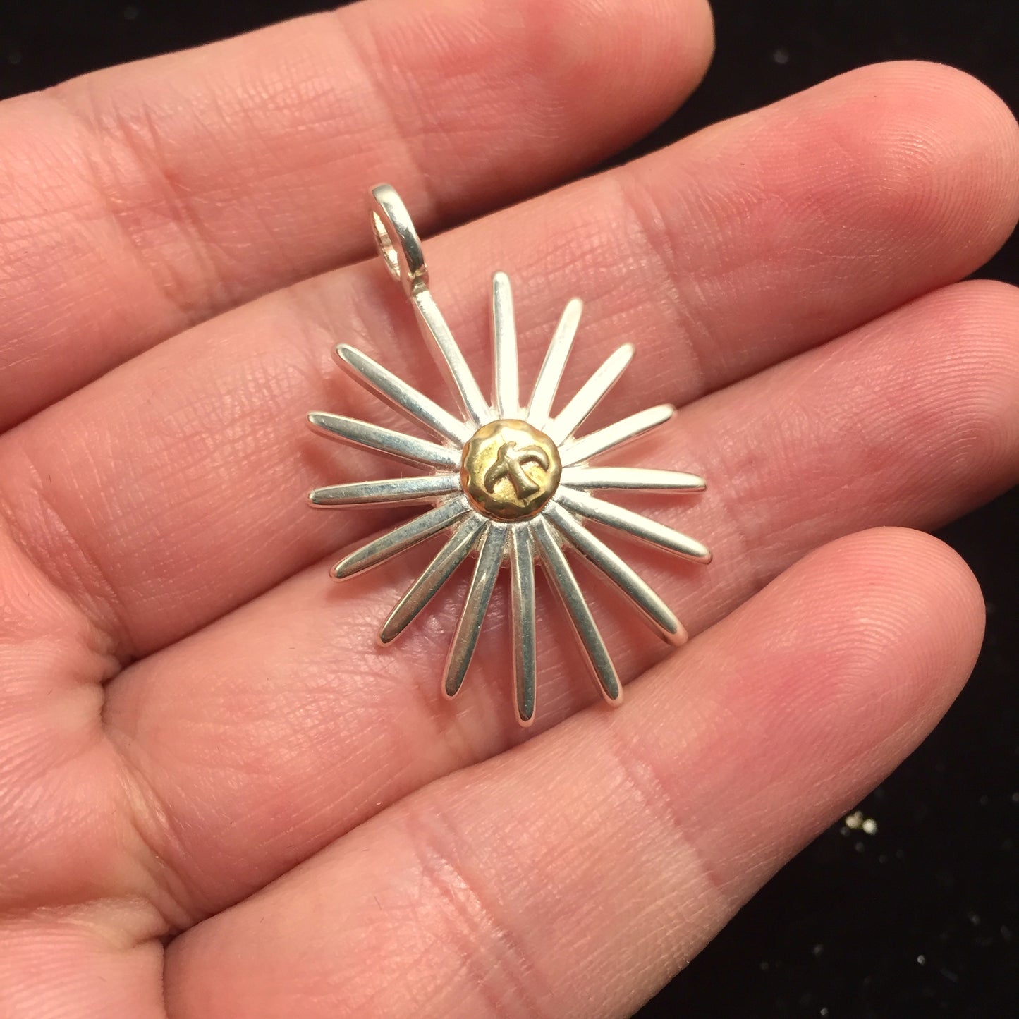 Takahashi Goro Sunflower 925 Sterling Silver Pendant