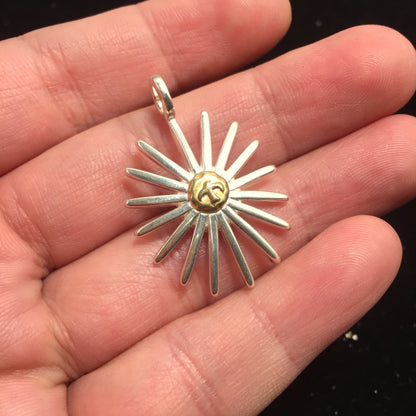 Takahashi Goro Sunflower 925 Sterling Silver Pendant